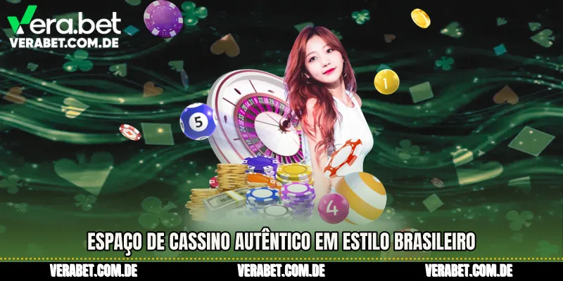 Espaço de cassino autêntico em estilo brasileiro