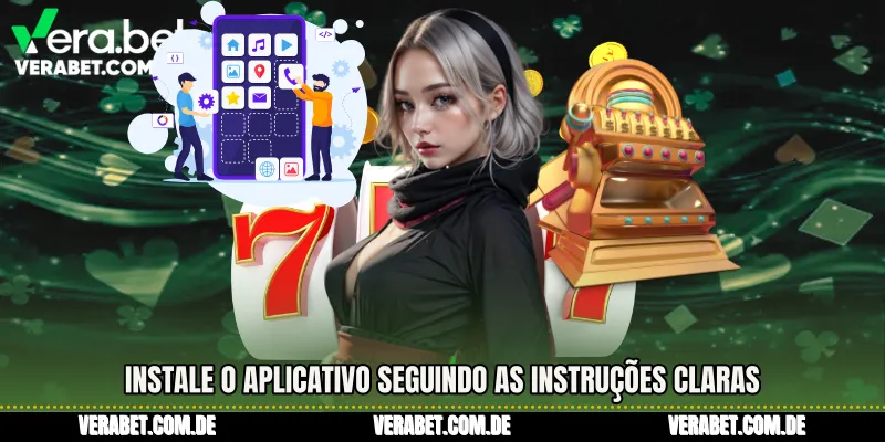 Instale o aplicativo seguindo as instruções claras