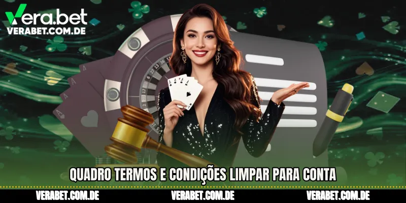 Quadro Termos e Condições limpar para conta